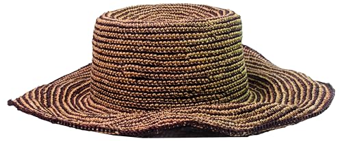 Sensi Studio, Moldeable Crochet Hat With Wire Brim, S, Chocolate-Beige