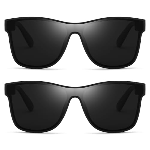Image of DUBERY Fashion Polarized Sunglasses for Women Men 100% UV Protection Trendy Siamese Lens Shades D8030
