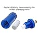 Creation Core High Pressure PCP Hand Pump Air Filter Water-Oil Sparator with Female and Male Quick Connect for High Pressure Air Compressor Pump 30Mpa Blue