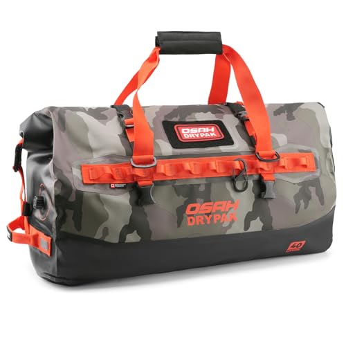 Image of OSAH DRYPAK Waterproof Duffel Bag 25L /40L /60L - Heavy-Duty Motorcycle Tail Bag, Roll-Top Dry Bag for Travel, Camping, Boating, Kayaking, Outdoor Adventure