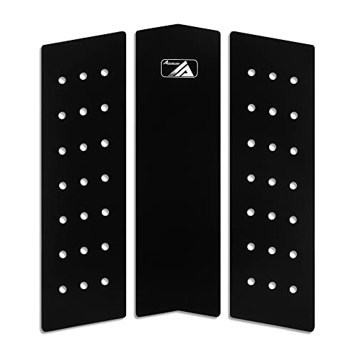 AQUBONA-3pcs6pcs-Stomp-Pad-Surfboard-EVA-Traction-Pad-with-3M-Adhesive-Professional-Tail-PadApplies-All-Boards-Surfboard-Shortboard-Longboard-Skimboard-SnowboardBlack AQUBONA 3pcs/6pcs Stomp Pad Surfboard EVA Traction Pad with 3M Adhesive Professional Tail Pad/Applies All Boards - Surfboard, Shortboard, Longboard, Skimboard, Snowboard/Black - Image 1