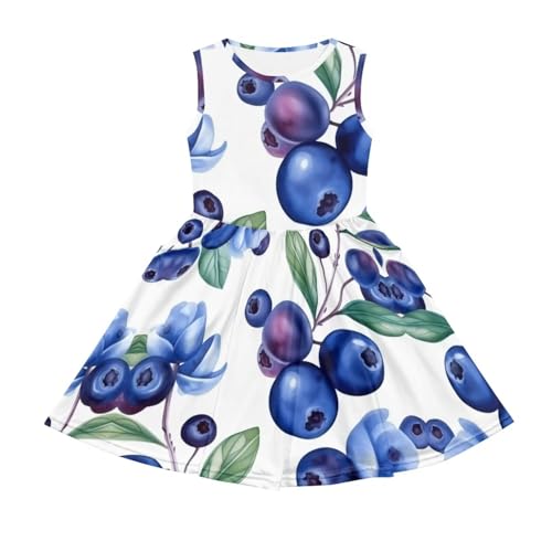 Loose Fit Casual Sleeveless Dresses for Girls Swing Flowy Soft Cute Summer Twirly Sundress with Side Pockets