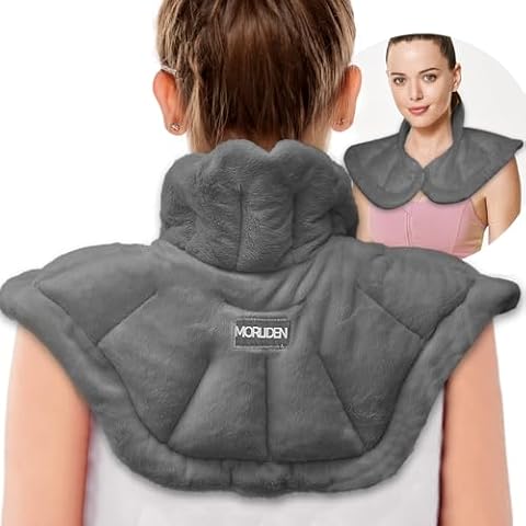 Microwavable Heated Neck Wrap Warmer and Shoulder Weighted Heating Pad Microwave for Hot and Cold Compress Cover