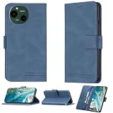 bojioderf Custodia Comaptibile per Sharp Aquos R9 Case Custodia Cover Supporto Premium in PU [ Con 9H HD Vetro Temperato] BF09 Blue