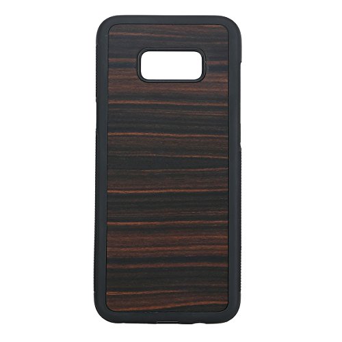 【日本正規代理店品】Man&Wood Galaxy S8+ ケース 天然木 Ebony(マンアンドウッド エボニー)ギャラクシー エス エイト プラス カバー 木製 SC-03J SCV35 I9754S8P