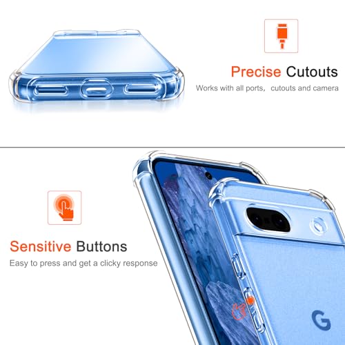 Image of CoverLine Back Cover Shockproof Silicone Protective Back Case for Google Pixel 8A -Transparent