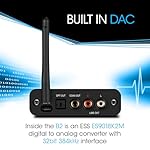 B2 aptX HD, LDAC Hi-Fi Bluetooth 5.1 Audio Receiver,Bluetooth Adapter with ESS DAC, Analog Stereo RCA Output, Enhanced Working Range,OLED Display, Digital Coaxial & Optical Outputs - Image 5