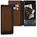kalibri Case for BlackBerry KEYtwo LE (Key2 LE) - Genuine Leather Protective Cover with Card Slots Stand Feature - Vintage Brown