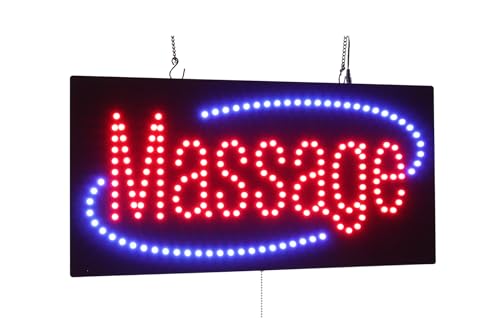 Grand opening gift avec l'enseigne massage LED neon open de TOPKING
