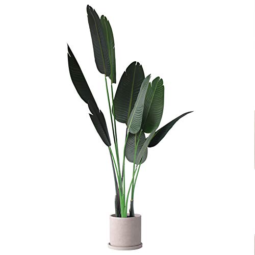 Fit Choice 5.3 Ft Premium Artificial Travelers Palm Tree, 3.3 Ft Fiddle Leaf Fig Artificial Trees, Deluxe 3.7 Ft Bird of Paradise Artificial Plant (Traveler Palm, 2) - Thumbnail 3
