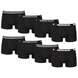 Vincenzo Bellini – Hipster Boxershorts, 8er Pack, Größe S,M,L,XL,XXL, Bequeme und atmungsaktive Herren Unterwäsche, Baumwolle Unterhosen Männer in 8 Ausführungen, Basic Boxer (schwarz, XL)