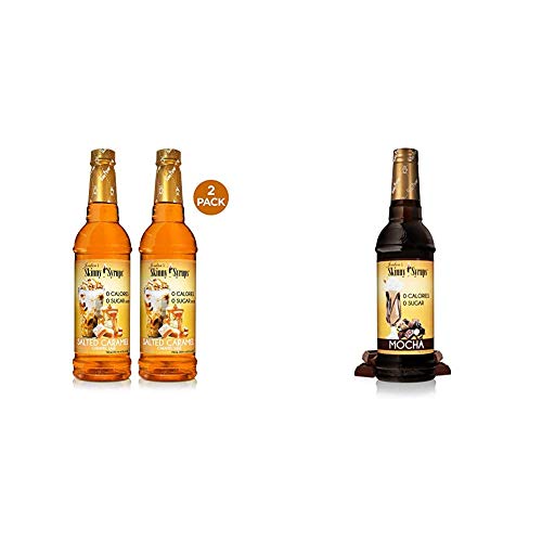 Jordan's Skinny Syrups Sugar Free Coffee Syrups, Salted Caramel and Mocha Flavors (2 Pack)