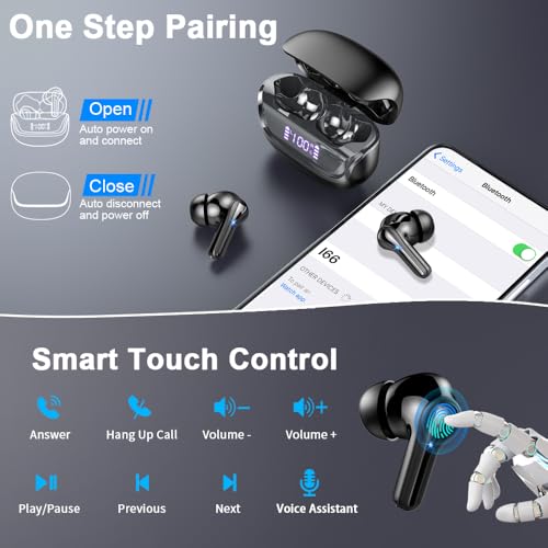 Écouteurs Bluetooth sans fil IP7 étanches avec réduction de bruit ENC - 7