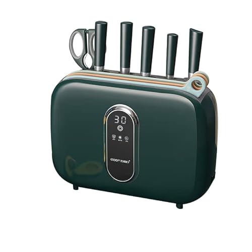 Charmline Smart Knife Cutting Board, Chopping Board Kitchen Tools Drying Holder With 3Pcs Cutting Boards, 4 Knives, Scissors And Knife Sharpeners,Green #TOP2