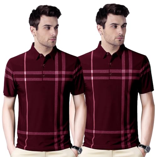 Image of Nobel Monk Men's Regular Fit Polo T Shirt |Half Sleeves |Collar Tshirts |Casual T-Shirt for Men