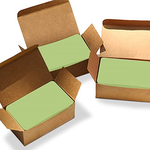 Vanra 300Pcs Small Blank Index Cards 3.5X2 Inches Note Cards Study Flash Cards, Word Message Gift Diy Cards Kraft Paper Tags (Mint Green, 300/Pack) #TOP6
