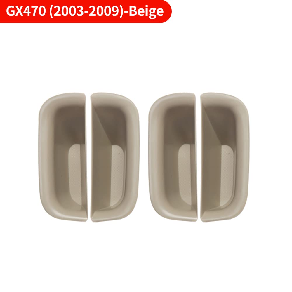 RONGSEN Door Handle Storage Box Tray for Lexus GX 470 GX470 2003-2009 2008 2007 2006 2005 2004 Upgrade Interior Decoration Accessories (Beige)
