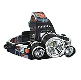 HBJH Headlamp, Ultra Bright Rechargeable LED Headlamp,CREE 5000 Lumens,Zoomable Head Lamp Flashlight. Headlight USB Rechargeable, HeadLamps for Camping, Outdoors,Red Light Include