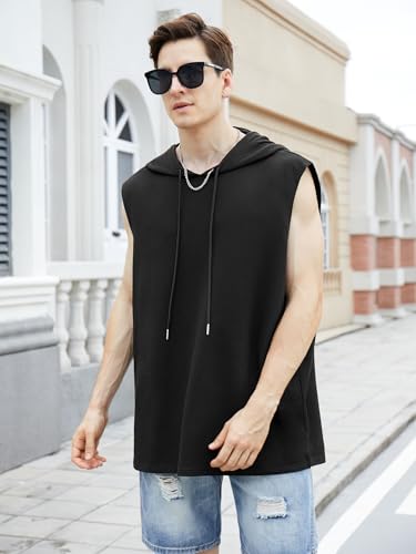 SOLY HUX Men's Plus Size Sleeveless Hoodies Workout Gym Hooded Tank Tops Muscle Shirts Bodybuilding Cut Off T Shirt4