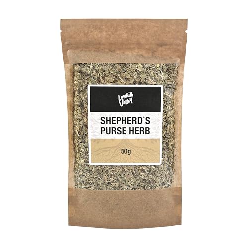 Lowhill Valley Shepherd's Purse Herb – Cut Herb 100% Pure Capsella Bursa-pastoris for Herbal Tea, Non-GMO, Natural, Hand-Packed – Embrace the Power of Nature – 50g