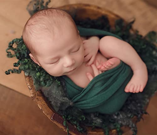 Image of Coberllus Newborn Baby Photography Props Blanket Stretch Knitted Wrap for Boys Girls Photography Shoot