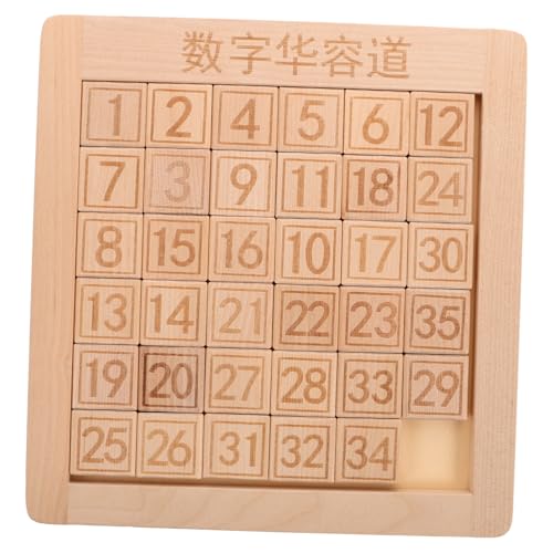 Jeu éducatif bois Huarongdao puzzle numérique pour animer les après-midis des enfants
