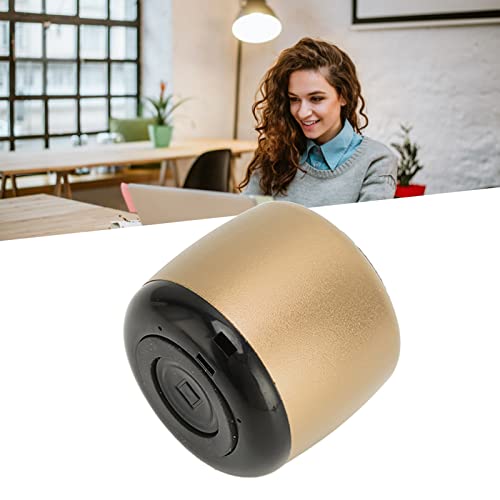 Image of Sanpyl Mini Bluetooth Speaker, Portable Wireless Speakers with HD Sound Heavy Subwoofer, USB Rechargeable Small Tiny Speaker for Outdoor Indoor (Gold)