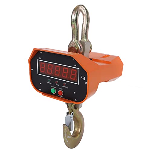 Industrial Crane Scale - 3000KG 6600LB Industrial Heavy Duty Digital Display Hanging Scale with Remote Control, High Strength Hook and Shackle, for Dock Warehouses(#2)
