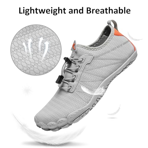 Image of HIITAVE Men Barefoot Water Shoes Beach Aqua Socks Quick Dry for Outdoor Sport Hiking Swiming Surfing