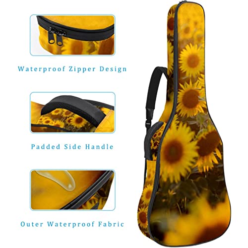 Housse imperméable pour guitare acoustique avec double bandoulière et poche Motif chats violets et cœurs, Multicolore 02… - Les Beatles, Paul McCartney, John Lennon, RIngo Starr, George Harrison Housse imperméable pour guitare acoustique avec double bandoulière et poche Motif chats violets et cœurs, Multicolore 02… – Image 5