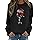Christmas Jumper 2025 Womens Sweater Christmas Jumpers for Women Winter Fall Long Sleeve Sweatshirts Oversized Crewneck Sweaters 2025 Xmas Fashion Pullover Novelty Hoodies Black M