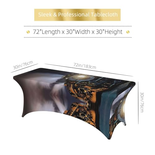 Nappe de table extensible lavable élasthanne pour masquer les imperfections de table - 7