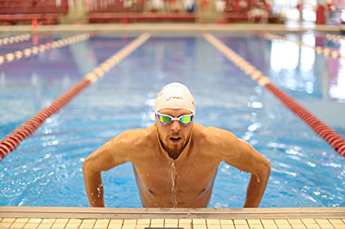 Finis Hayden Swim Goggle, Competitive Swimming, Orange Mirror/Green #TOP3