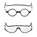 Produktbild Maxfashion 2 Paar Runde Rahmen Formatfüllend und Halbrahmen Einstellbare Magnetische Lesebrille + 1,00 bis + 4,00 Dioptrien (Stil 5) (Schwarz, 2.0)