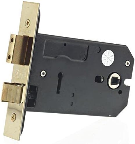 ZUKH3152PVD Horizontal 3 Lever 152mm Mortice Lock Brass Faced 