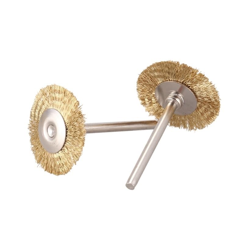 yaoqijie 20 X Brass Wire Brush Round Brushes Disc Brush Pot Brush 25MM