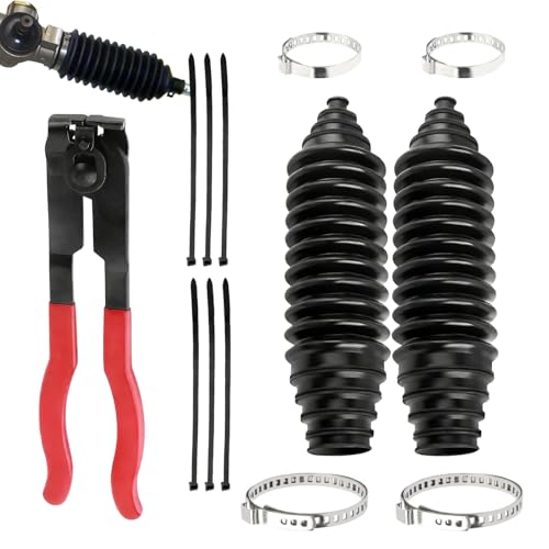Fuelles de Dirección – Juego de 1 Fuelle de Goma para Cremallera de Dirección | Fuelles Universales de Rótula para Coche | Protectores Antipolvo Resistentes para Clima Frío e Invierno