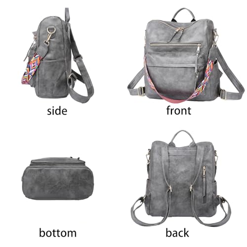 Image of Women's Fashion Backpack Purse for Women Leather Multipurpose Design Ladies Shoulder Bag Travel bag Satchel Handbags
