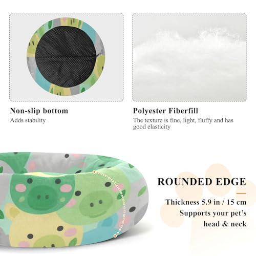 Lit chaud et doux en cochon pour chien et chat vert M - 6