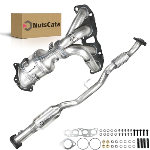 Front Rear 2PCS Catalytic Converter Direct-Fit Compatible with 2007 2008 2009 2010 2011 2012 2013 Nissan Altima 2.5L L4 2-PCS EPA Compliant Replace OEM 16593 54782 643090 641302 48343 48258 by NutsCata - Used condition - US$165.14