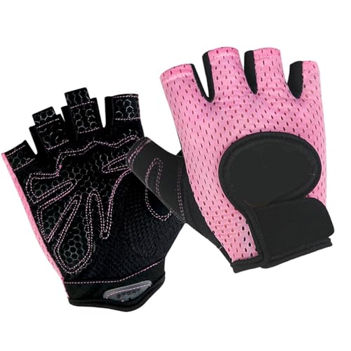 2 guantes de entrenamiento antideslizantes de medio dedo, guantes de entrenamiento de pesas, guantes de gimnasio, guantes de levantamiento de pesas para hombres y mujeres
