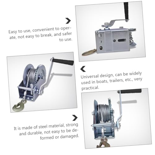 Winche manual con cable de acero de 10m y capacidad 3500lbs miniatura 6