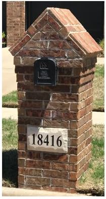 Personalized Address Plaque by ABC Address Blocks. 9" x 15" Chiseled Style. Pre-Cast Stone. Engraved.
