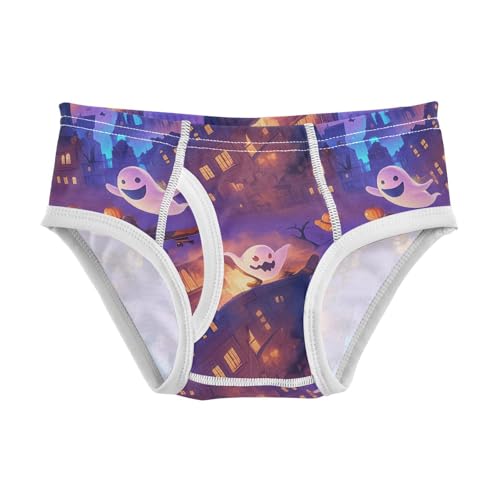 visesunny Boys Potty Training Underwear Pumpkin Ghost Castle Breathe Cotton Briefs Size 2T-8Y for Toddler