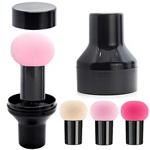Makeup Blenders Sponges Set and Holder 3Pcs Beauty Foundation Makeup Set for Liquid Cream Flawless Coverage Latex-Free Multi-colored