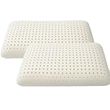 OrganicTextiles Dunlop Organic Latex Pillow with Organic Cotton Cover (King, 2-Pack) GOTS & GOLS Certified, Bed Pillow for Sleeping, Neck Pain Relief, Head Support, for Side Back Stomach Sleeper