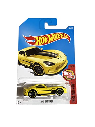 Hot Wheels 2017 Then and Now 2013 SRT Viper, Yellow, 1:64 Scale Die-Cast Car, Kid, Unisex, Children Aged 3 to 12
