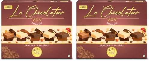 Image of Unibic Le Chocolatier|Assorted Chocolates|Chocolate Gift Pack,168 Gram (Pack of 2)