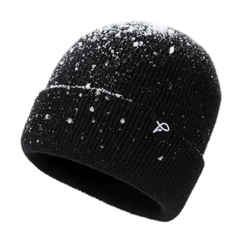 TOP-EX Waterproof Fleece Lined Cuffed Beanies for Men Women Winter