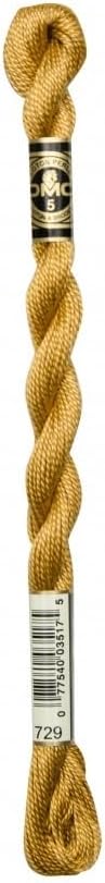 DMC Hilo de algodón Perle Tamaño 5 729 - cada uno